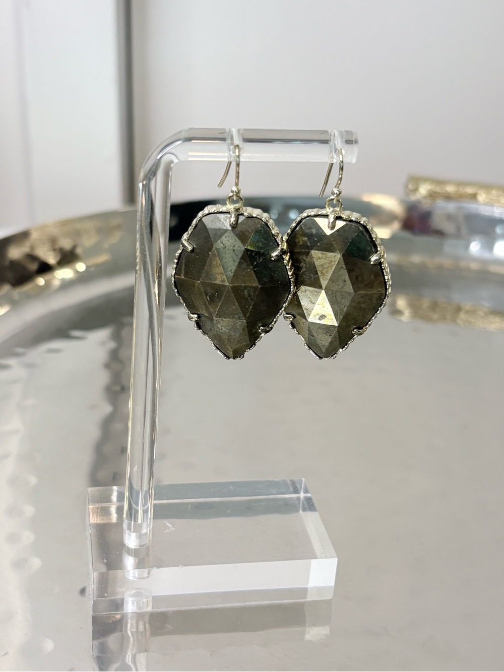 Kendra Scott Metallic Pyrite Teardrop Earrings